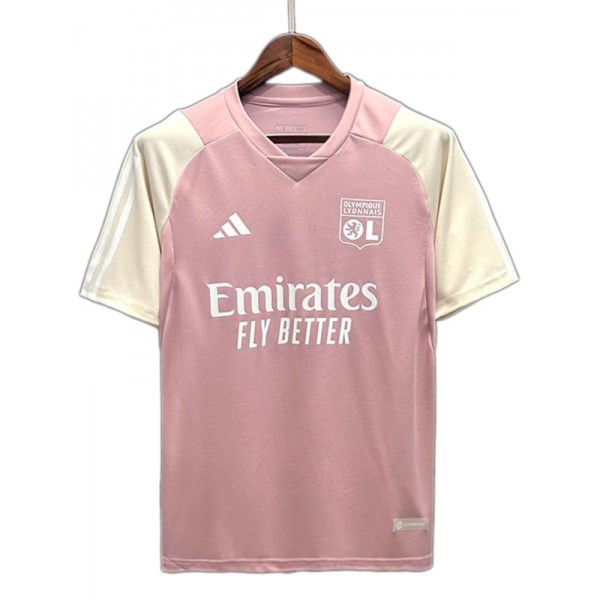 Olympique Lyon special edition jersey pink soccer uniform men's sportswear football kit tops sports shirt 2023-2024